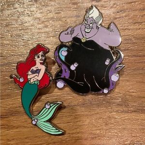 Disney Trading Ariel & Ursula Enamel Pin Set